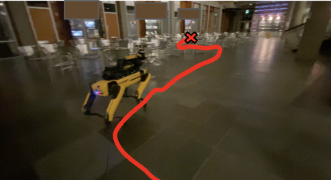 Atrium navigation in low light