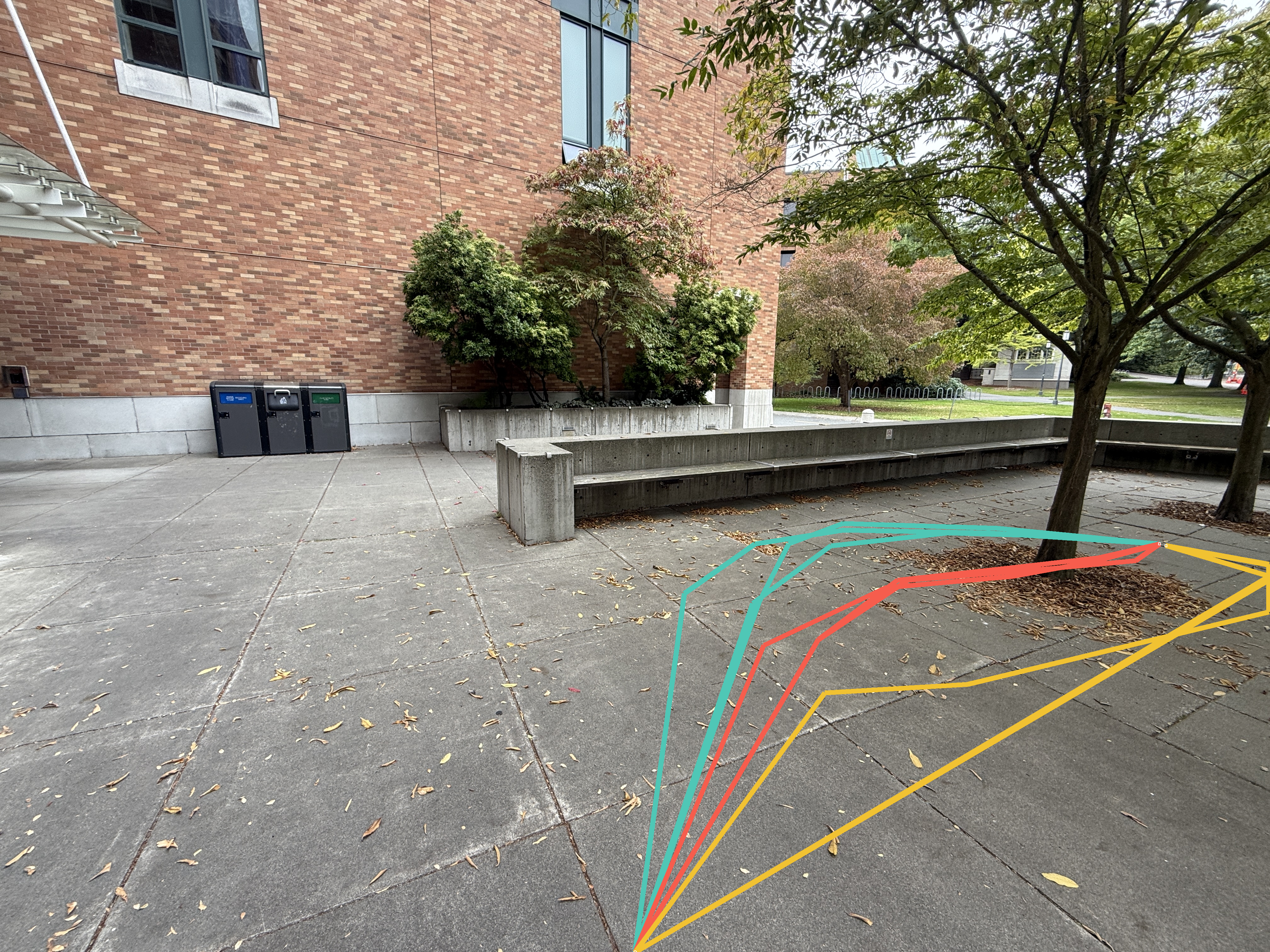 Robot navigating around tree
